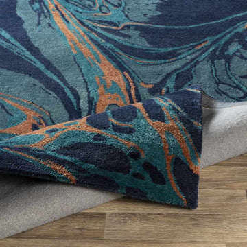 Fephe Modern Navy Area Rug